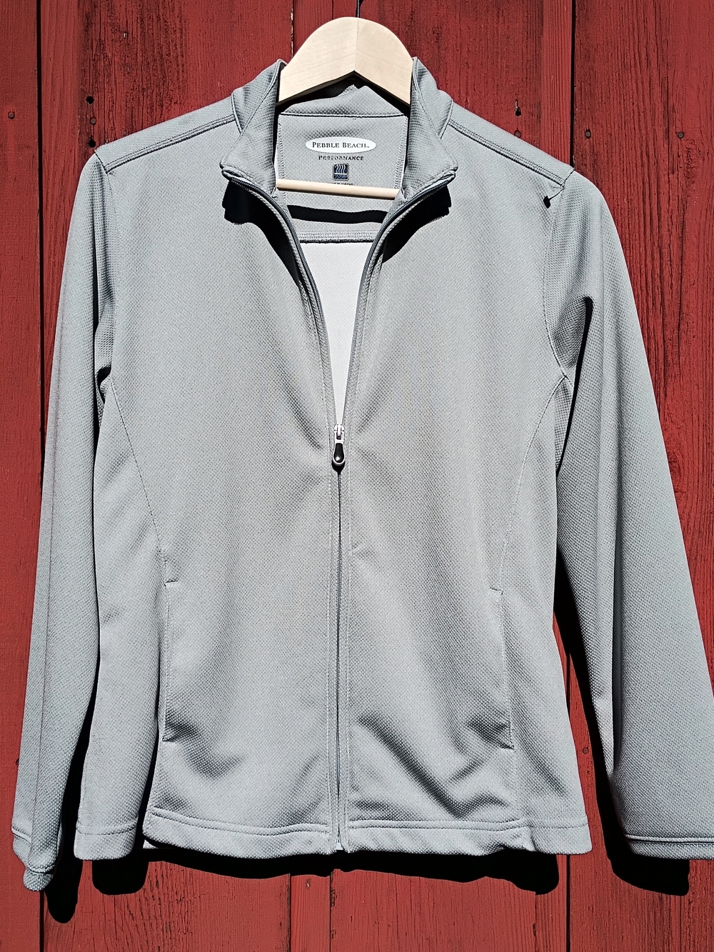 Women's Pebble Beach Performance Gray Zip Up Jacket Size Medium